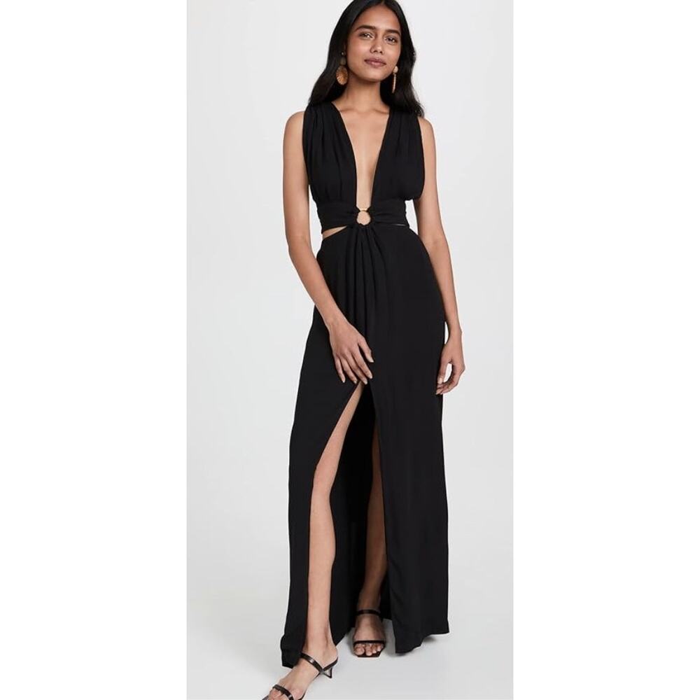 Just Bee Queen Sara Cutout Bamboo Cotton Maxi Dress Gauze S - Picture 5 of 15